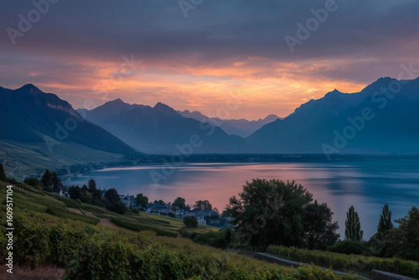Obraz Nature in the Swiss landscape around Lake Geneva