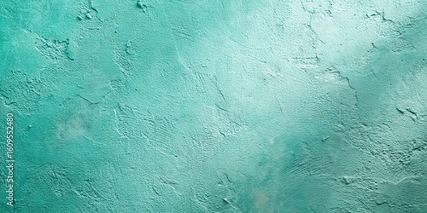 Obraz Turquoise Plaster Wall Reveals Coastal Serenity