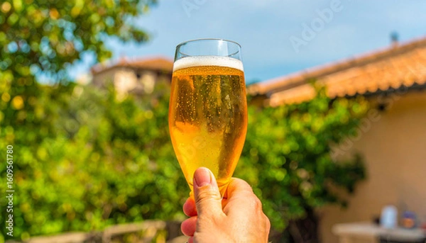 Obraz glass of beer in hand