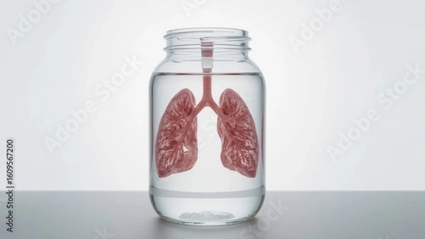Obraz Symbolic Lung Awareness Art