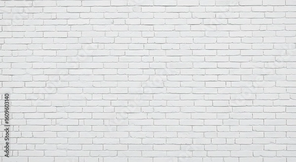Obraz White Brick Wall Texture: Seamless Pattern Background