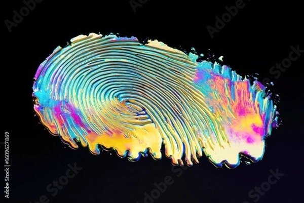 Fototapeta abstract colorful background with fingerprint