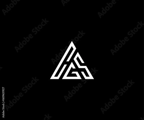 Obraz CGS letter Triangle shape logo