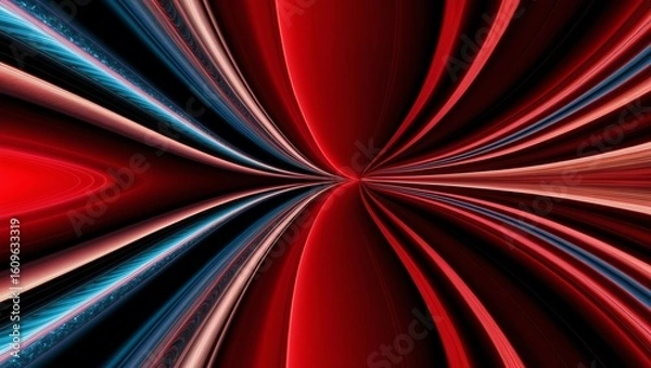 Fototapeta Abstract glassy combination of colorful and red gradient wave background