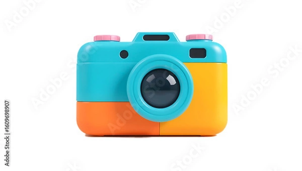 Fototapeta digital camera 3D icon, transparent background