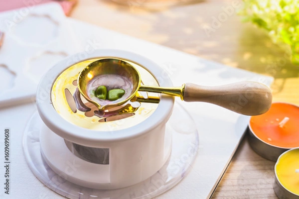 Fototapeta 溶かしていくシーリングワックス