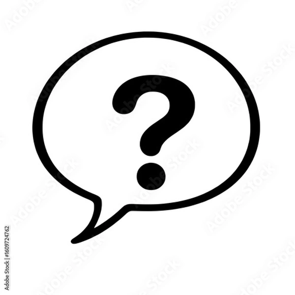 Fototapeta Question mark speech bubble