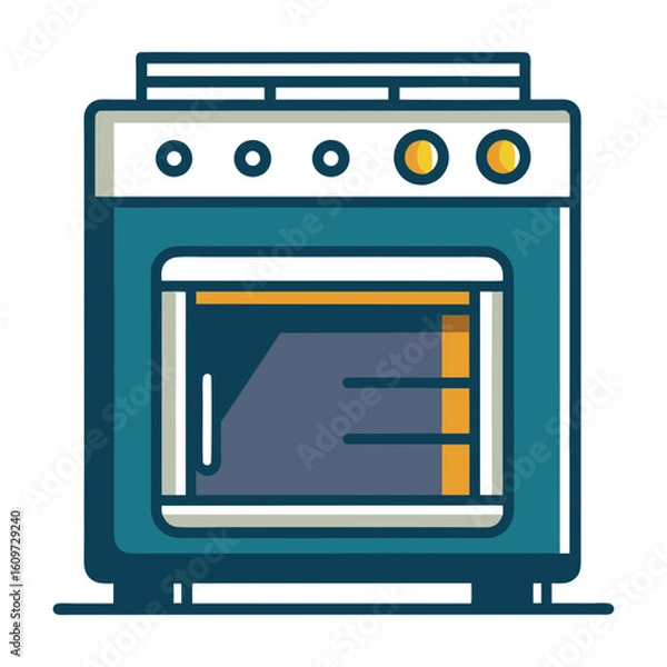 Obraz Modern Lab Drying Oven Drawing for Educational Design