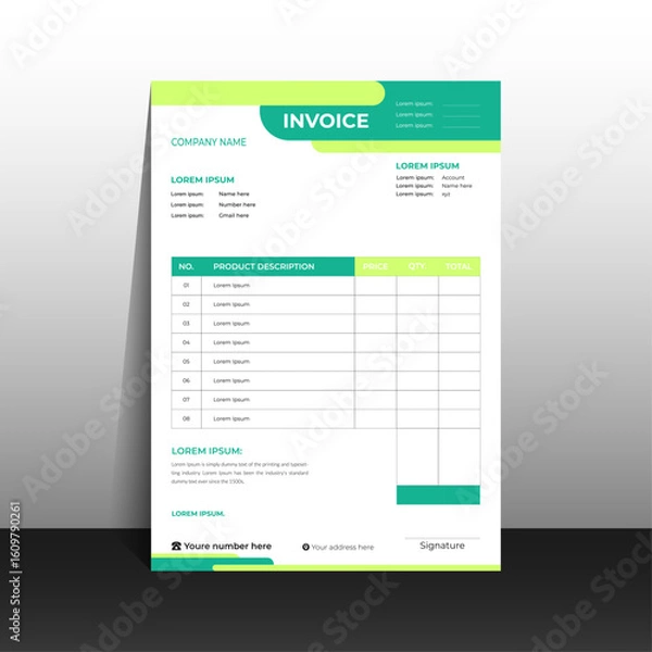 Obraz Templates for invoices, company billing, invoice layouts, and simple designs