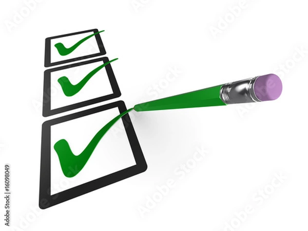 Obraz 3d check-list