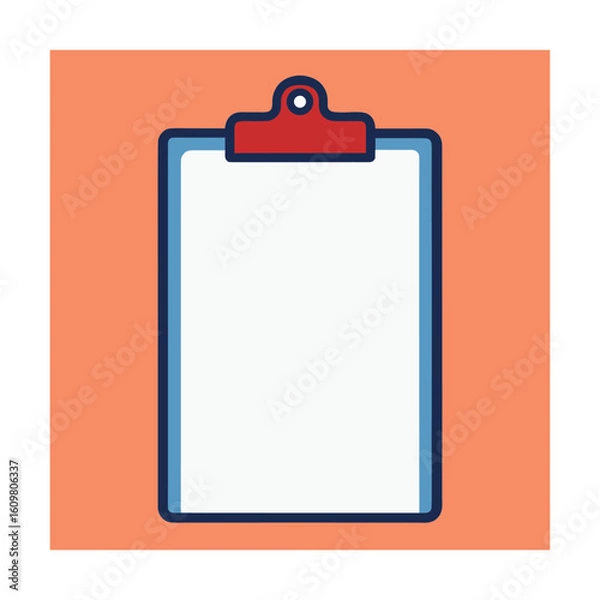 Obraz clipboard with blank sheet vector design