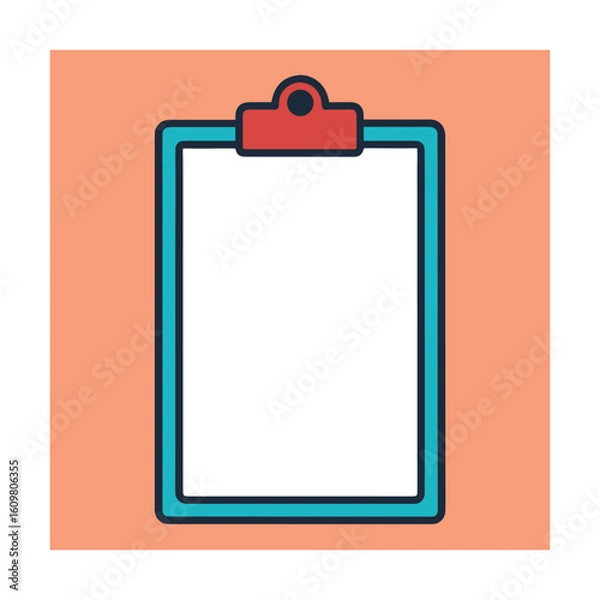 Obraz clipboard with blank sheet vector design
