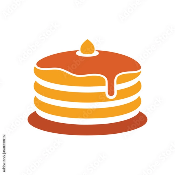 Fototapeta pancakes stack with syrup vector