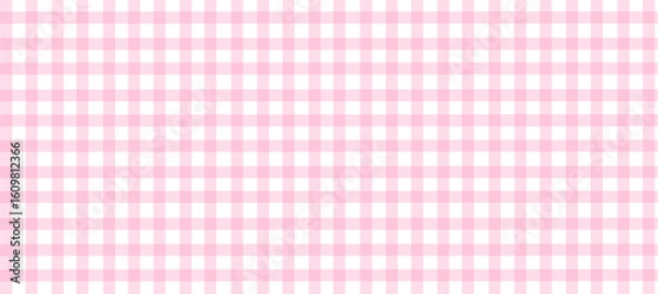 Fototapeta Geometric pink plaid print in pastel tones, vector background