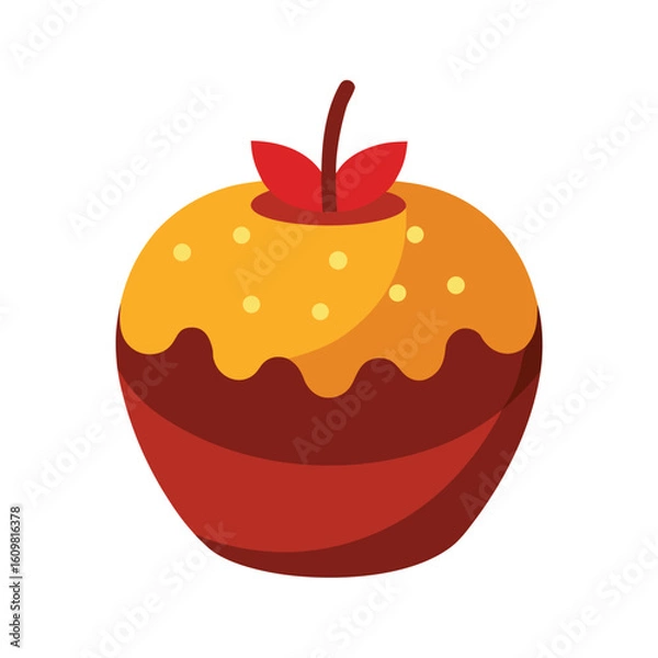 Obraz baked apple stuffed with nuts