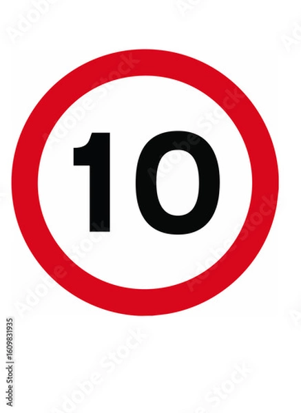 Obraz speed limit 10