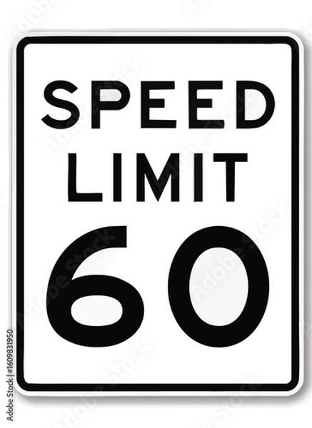 Obraz speed limit 60