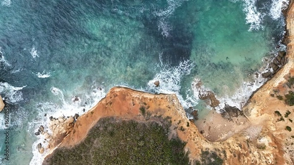 Fototapeta Aerial Drone View of Misery Beach in Albany, Western Australia