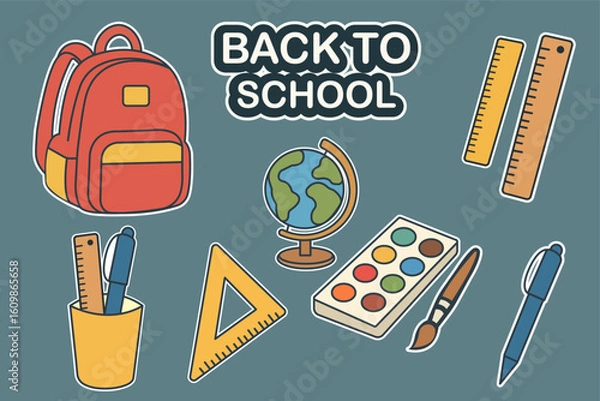 Obraz Back to School Sticker Set