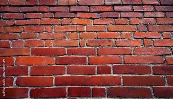 Fototapeta a brick wall with a red brick color