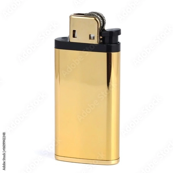 Obraz Gold lighter on white background