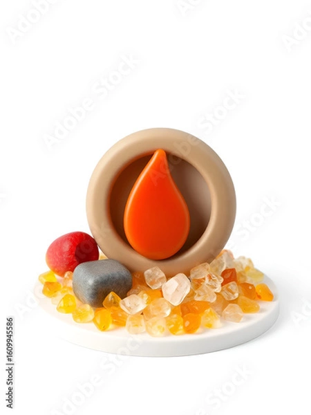 Fototapeta salinity 3D icon on isolate white background