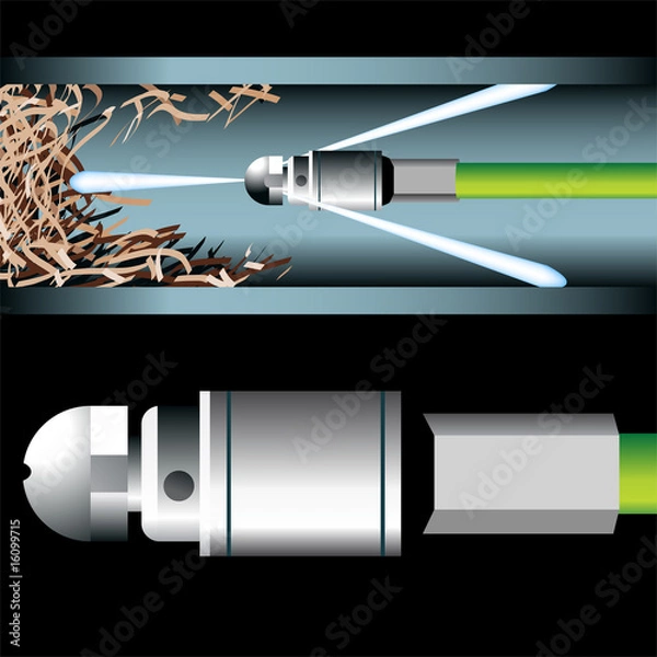 Obraz zatkane narzędzie do rur