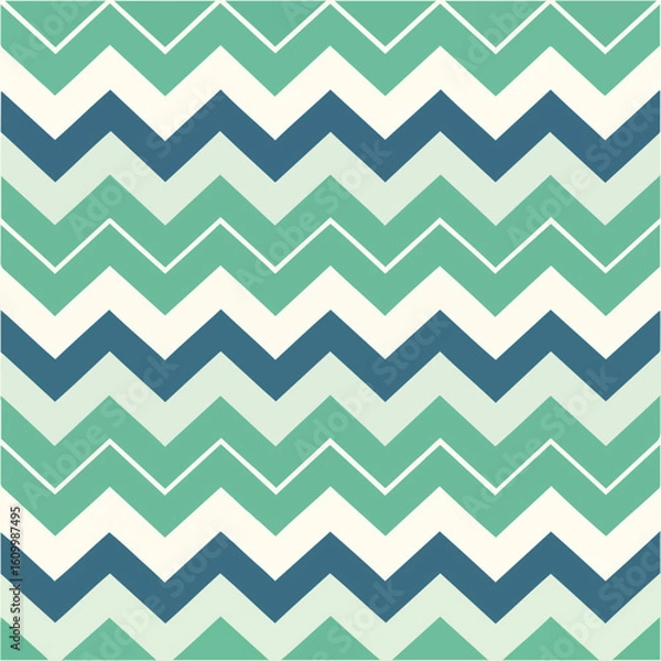 Fototapeta Retro Chevron Zigzag Pattern Backgrounds in Vintage Colors - EPS File