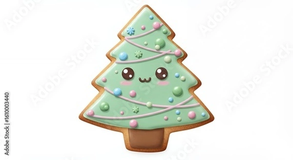 Obraz Christmas tree shaped cookie