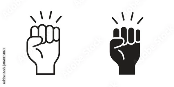 Obraz Will power icon outline vector Thin line. flat vector simple elements.