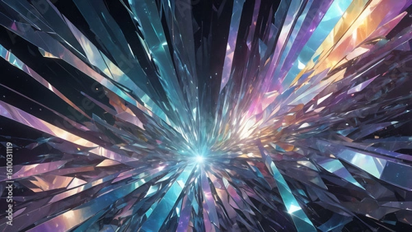 Fototapeta Beams of Light in Futuristic Dimension