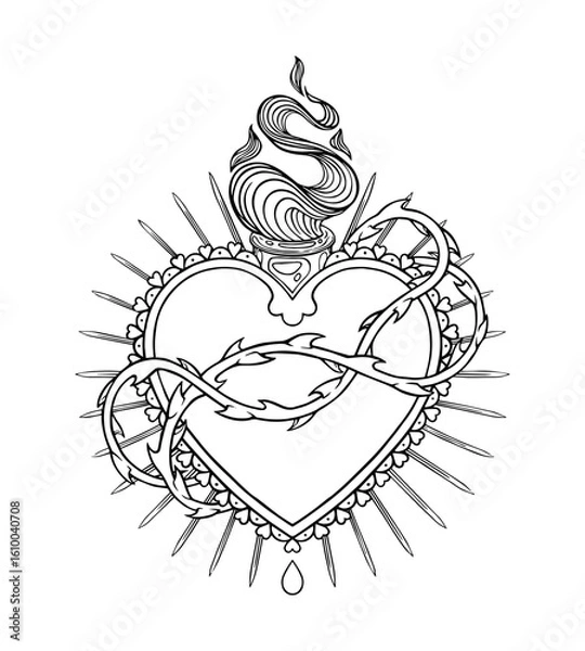 Fototapeta Sacred heart illustration