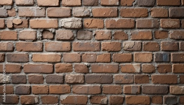 Obraz Rustic Brown Brick Wall Texture Background