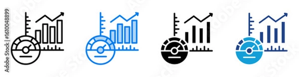 Obraz Metric icon set multiple style collection