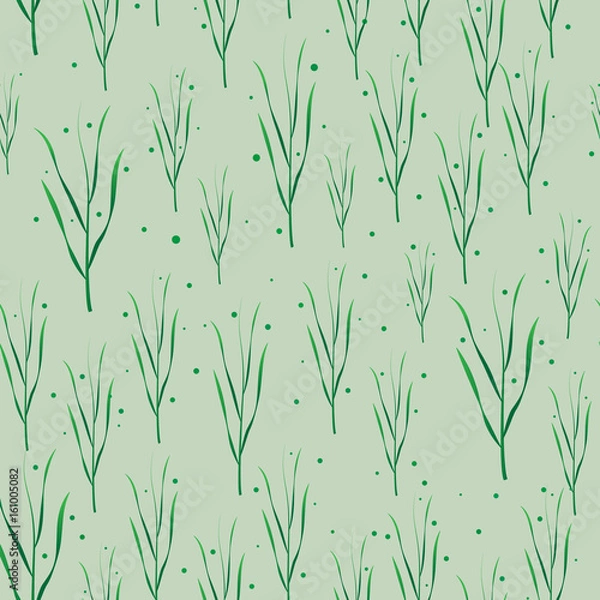 Fototapeta Grass vector seamless pattern
