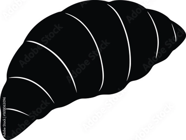 Obraz croissant crumb on white background.eps