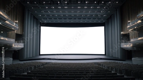 Obraz Empty auditorium with large screen