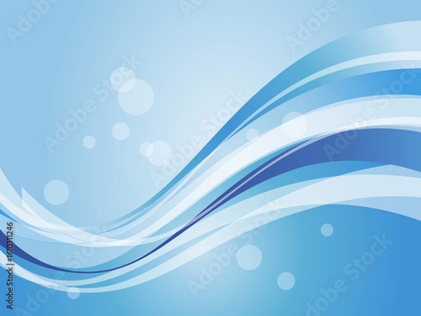 Fototapeta 青い曲線の背景