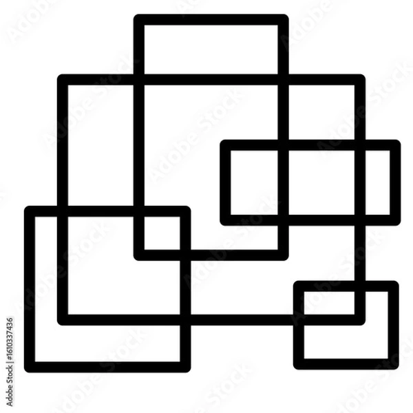 Obraz abstract vector black frame