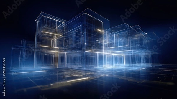 Obraz Futuristic architectural blueprint
