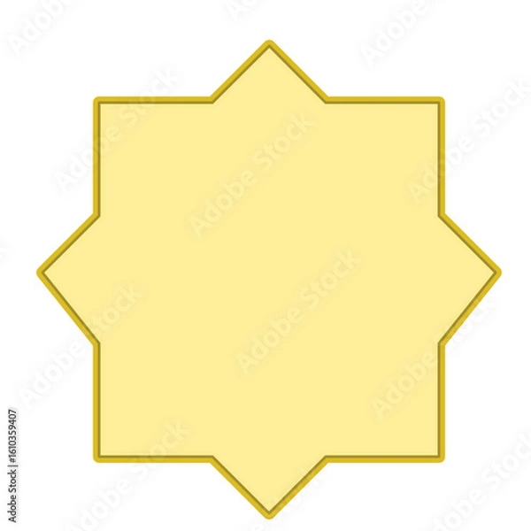 Fototapeta Islamic border frame, Islamic ornament frame