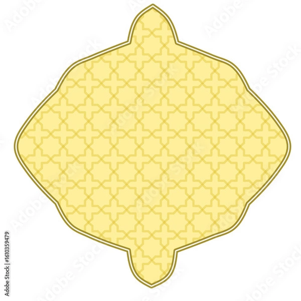 Fototapeta Islamic border frame, Islamic ornament frame
