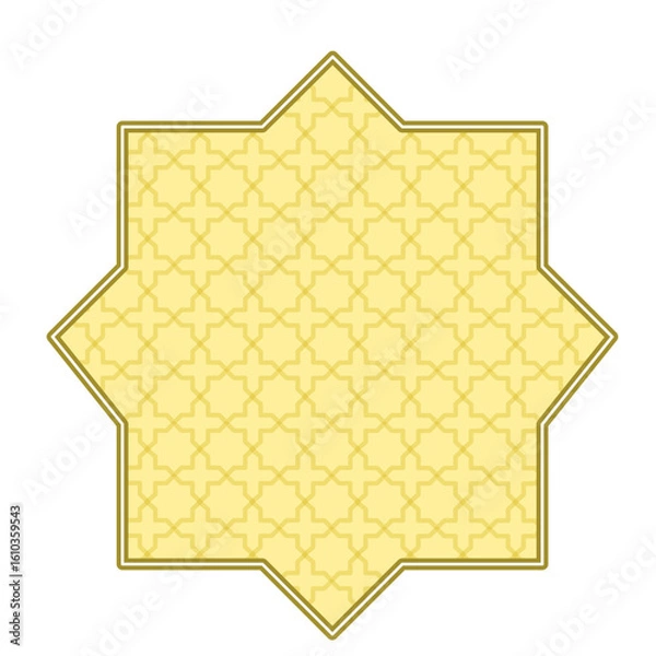 Fototapeta Islamic border frame, Islamic ornament frame