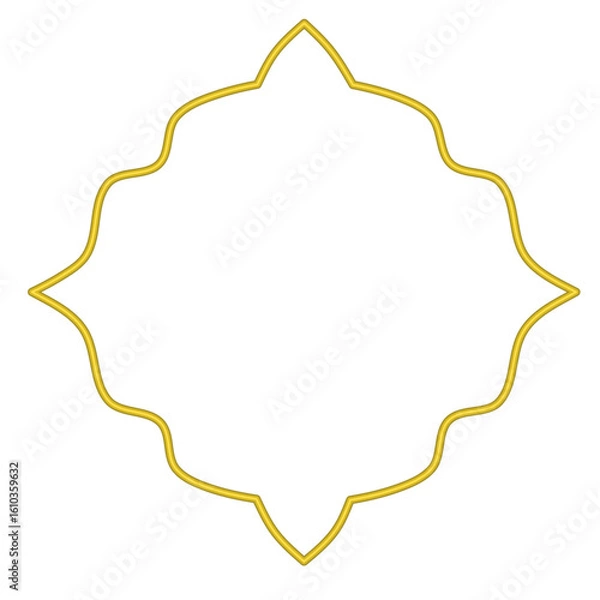 Fototapeta Islamic border frame, Islamic ornament frame