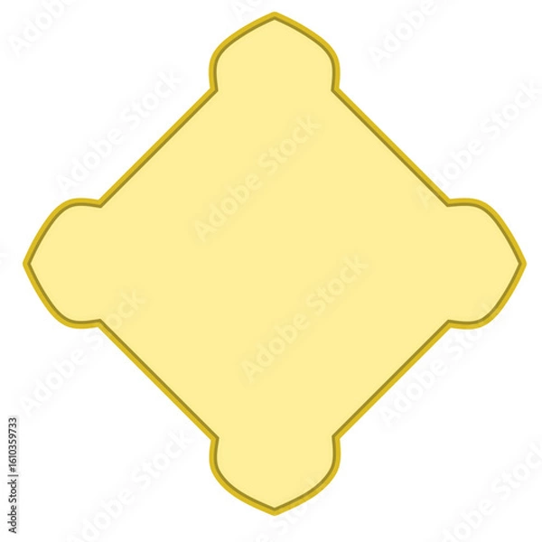 Fototapeta Islamic border frame, Islamic ornament frame