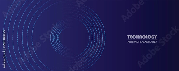 Fototapeta Abstract Technology Background Featuring Blue Circles on Gradient