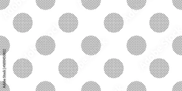 Obraz polka dot seamless pattern half tone vector halftone cartoon doodle gift wrapping paper tile background repeat wallpaper scarf isolated illustration