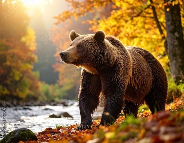 Obraz brown bear in the forest