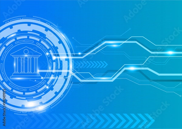 Obraz Digital Banking with graphic innovation concept