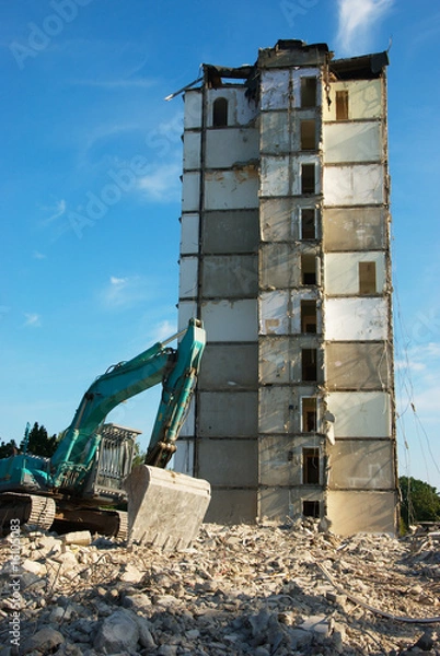 Obraz Abriss Hochhaus